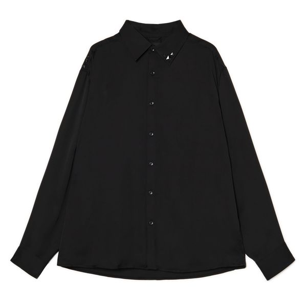 Cropp Cropp - Черна риза - черeн