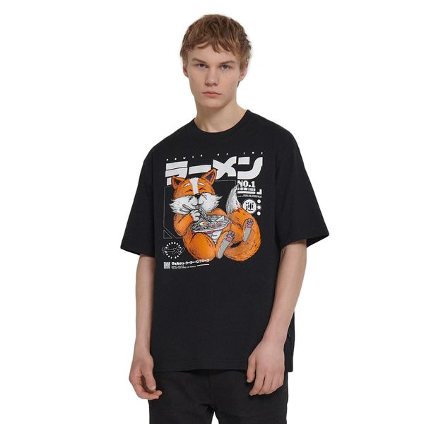 Cropp Cropp - Черна тениска с принт - черeн