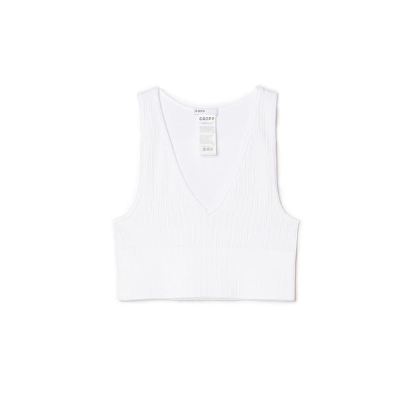 Cropp Cropp - Crop top - бял