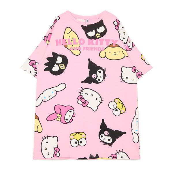 Cropp Cropp - Дамска вечерна рокля Hello Kitty & Friends - розов