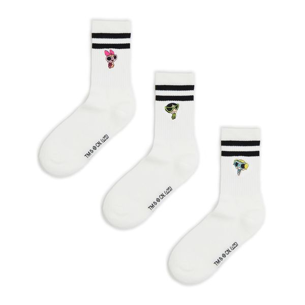 Cropp Cropp - Дълги чорапи 3 чифта - бял