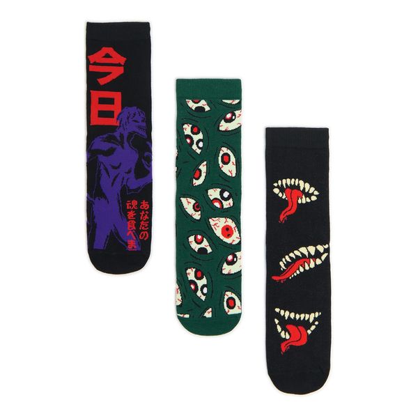 Cropp Cropp - Дълги чорапи 3 чифта - черeн