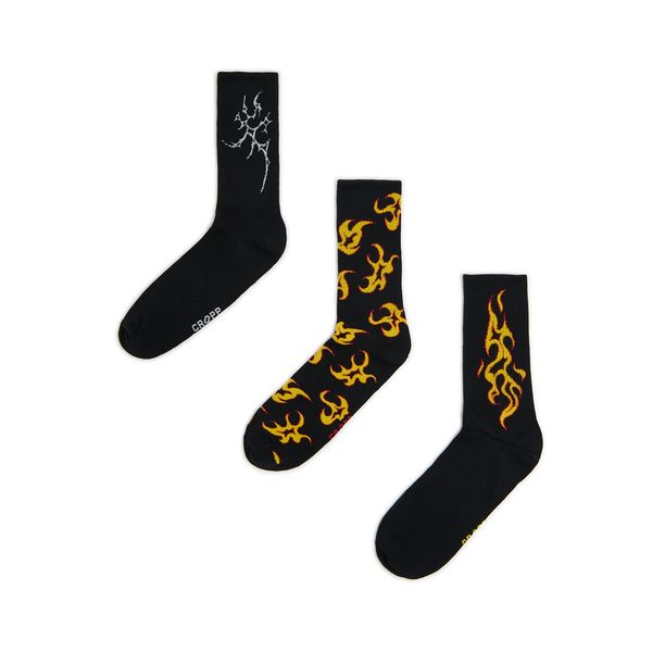 Cropp Cropp - Дълги чорапи 3 чифта - черeн