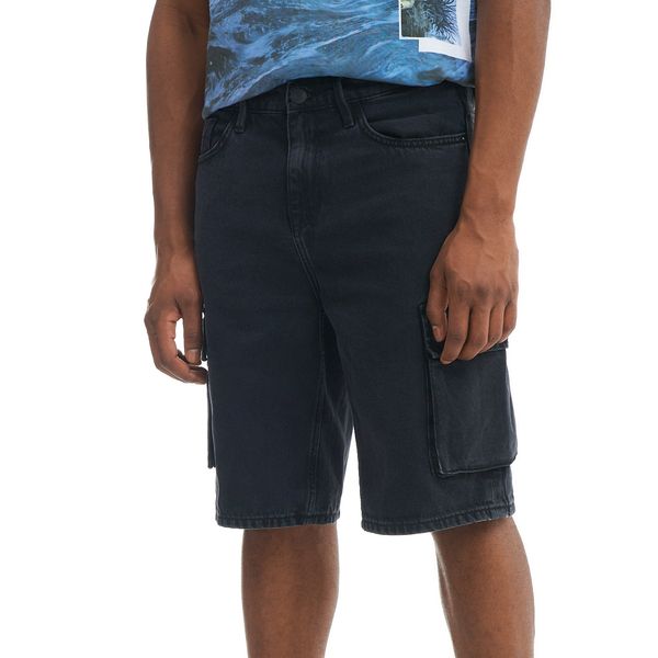 Cropp Cropp - Дънкови къси панталони - черeн