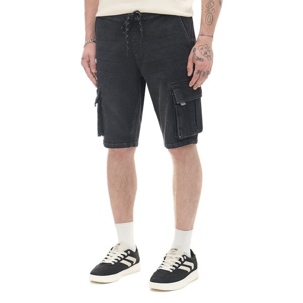 Cropp Cropp - Дънкови къси панталони - сив