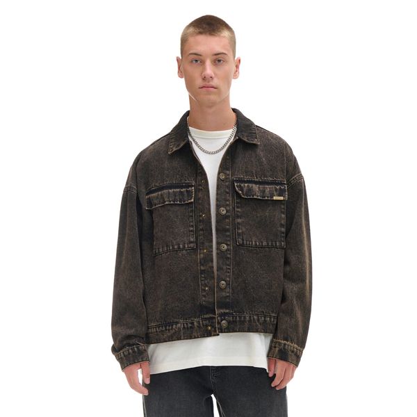 Cropp Cropp - Дънково яке - черeн