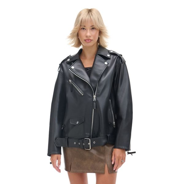 Cropp Cropp - Faux leather jacket - черeн