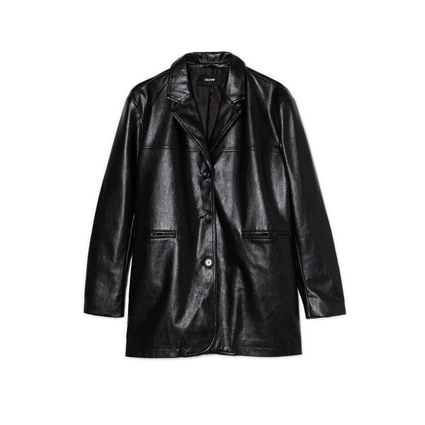 Cropp Cropp - Faux leather jacket - черeн