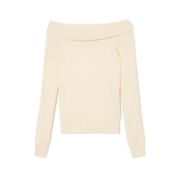 Cropp Cropp - Изчистен пуловер - кремаво