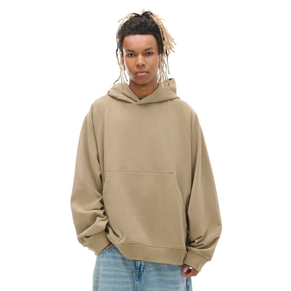 Cropp Cropp - Изчистен суитшърт с качулка - светломаслинено