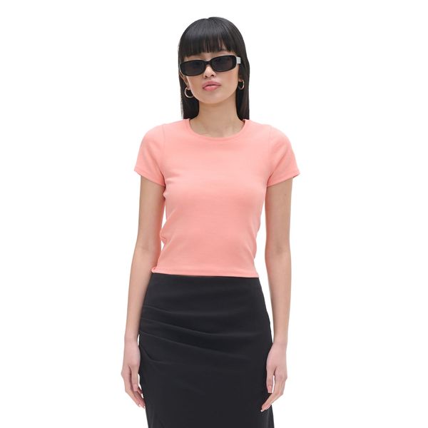 Cropp Cropp - Изчистена тениска - мандарина