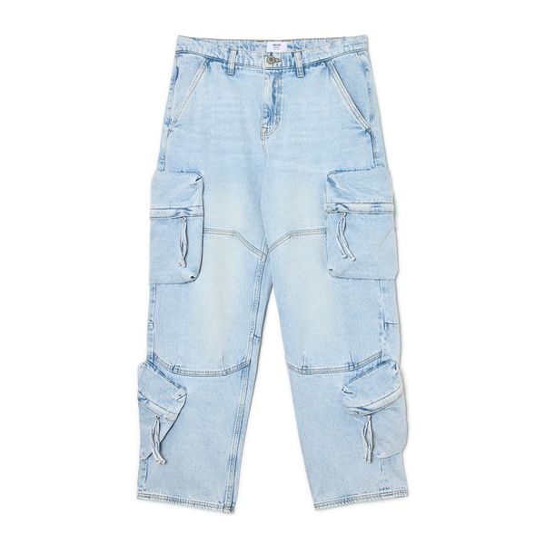 Cropp Cropp - Jeans with cargo pockets - cин