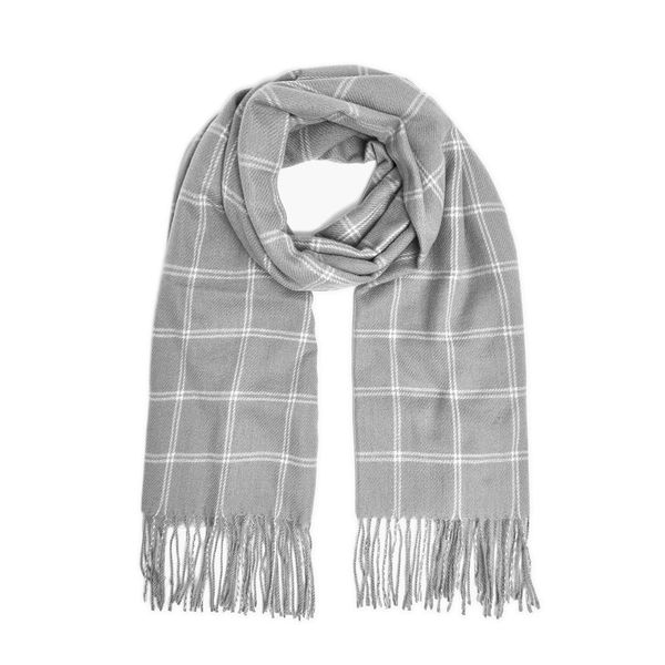 Cropp Cropp - Кариран шал - Светло сиво