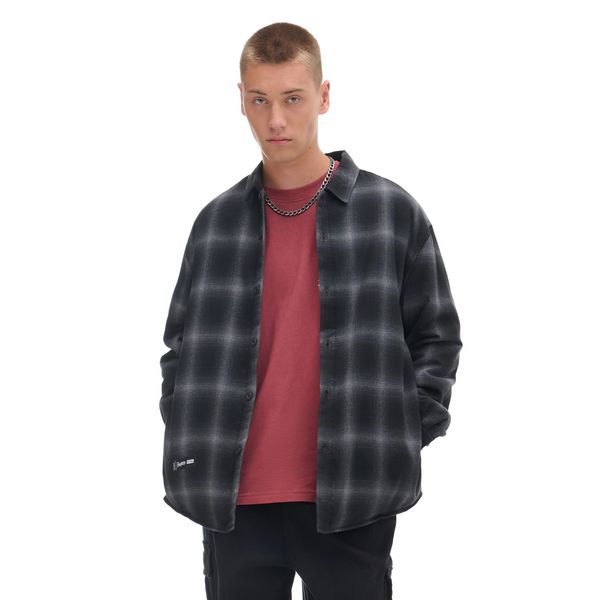 Cropp Cropp - Карирана риза - черeн