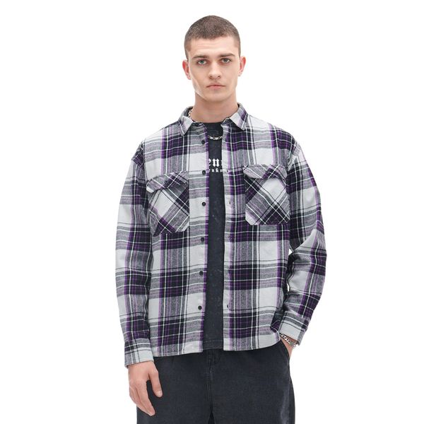 Cropp Cropp - Карирана риза - Светло сиво