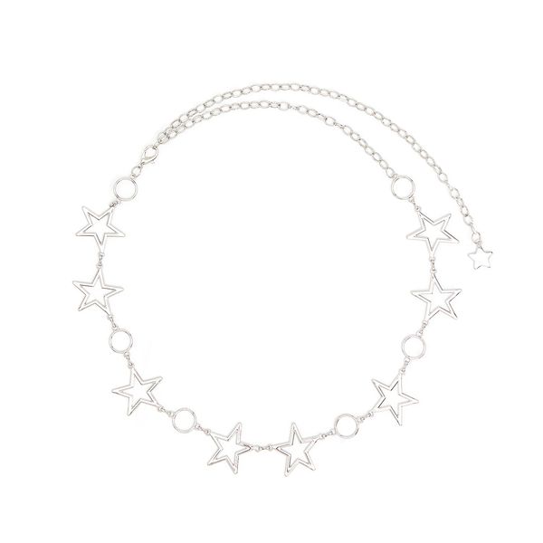 Cropp Cropp - Колан с аксесоар от верига - сребърен