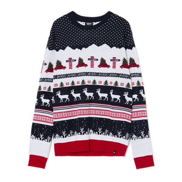 Cropp Cropp - Коледен пуловер - тъмносин
