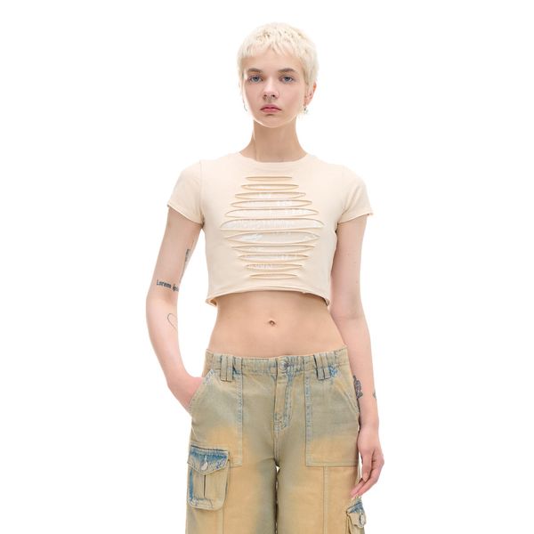 Cropp Cropp - Коледна блуза - бежово