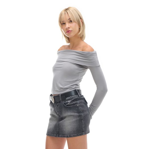 Cropp Cropp - Коледна блуза - средно сиво