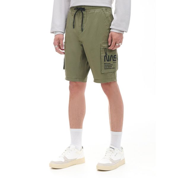 Cropp Cropp - къси панталонки NASA - маслинено
