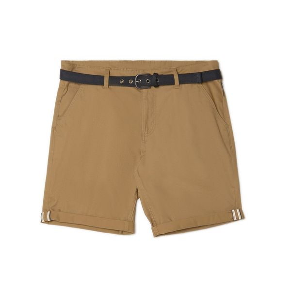 Cropp Cropp - Къси панталонки с колан - кехлибар