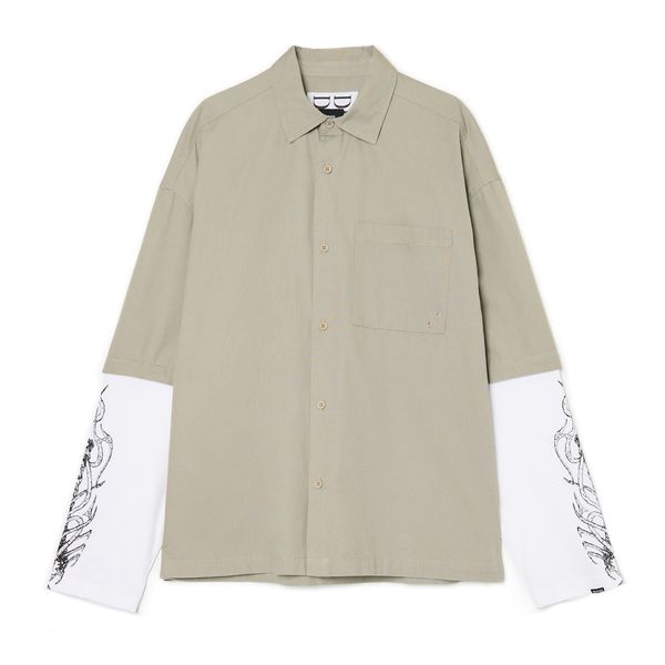 Cropp Cropp - MEN`S SHIRT - маслинено