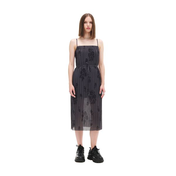 Cropp Cropp - Миди рокля с флорален десен - студено зелено