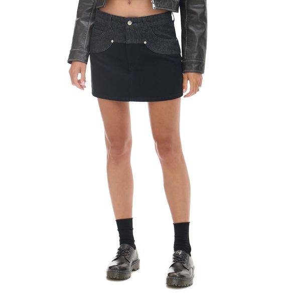 Cropp Cropp - Мини дънкова пола - тъмносиво