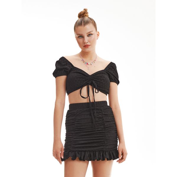 Cropp Cropp - Mini пола - черeн