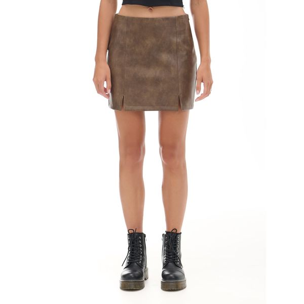 Cropp Cropp - Mini пола - кaфяв