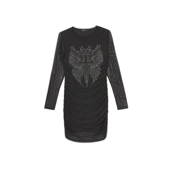 Cropp Cropp - Mini рокля - черeн