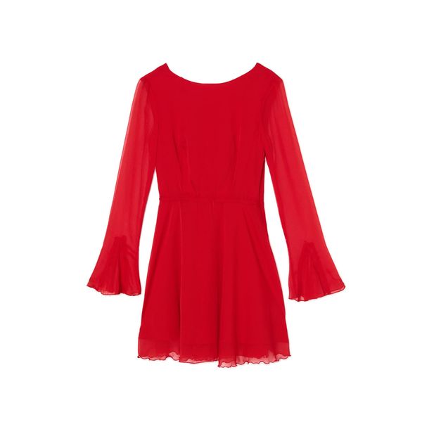 Cropp Cropp - Мини рокля с дълги ръкави - червeн