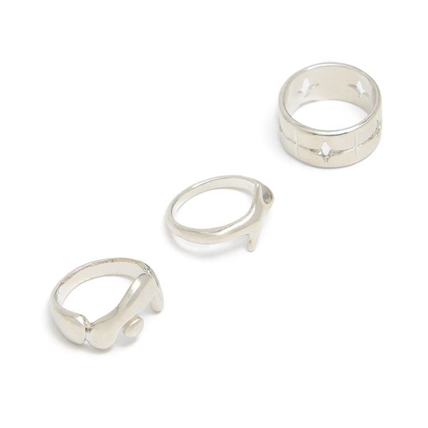 Cropp Cropp - Мултипак пръстени - сребърен