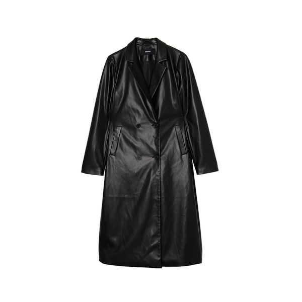 Cropp Cropp - Палто от изкуствена кожа - черeн