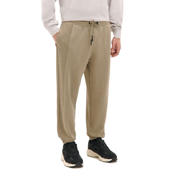 Cropp Cropp - Памучен панталон със странични ленти - бежово