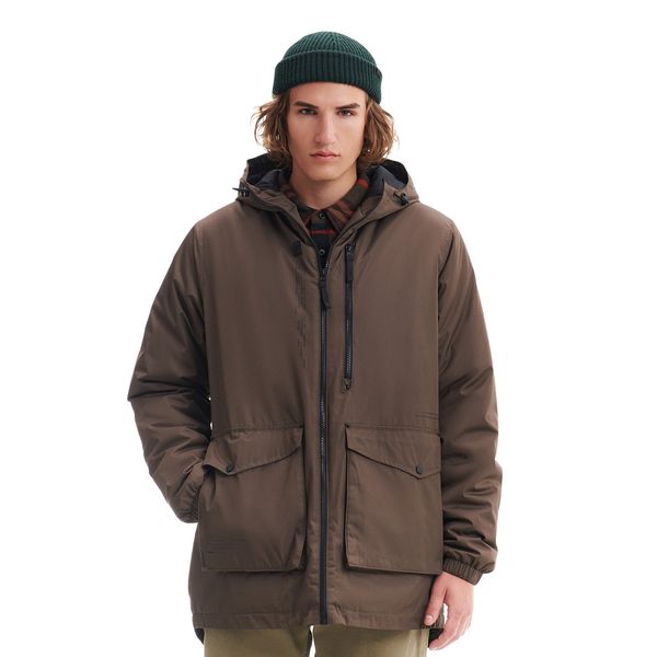 Cropp Cropp - Парка с качулка - кaфяв