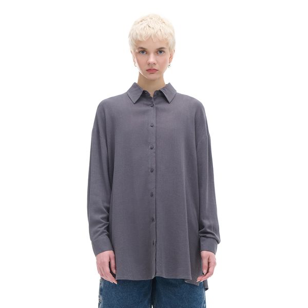 Cropp Cropp - Plain Oversized shirt - средно сиво