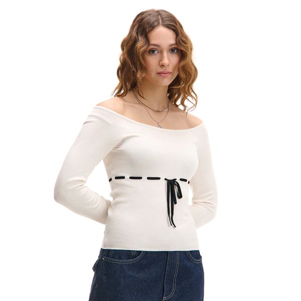 Cropp Cropp - Пуловер - кремаво