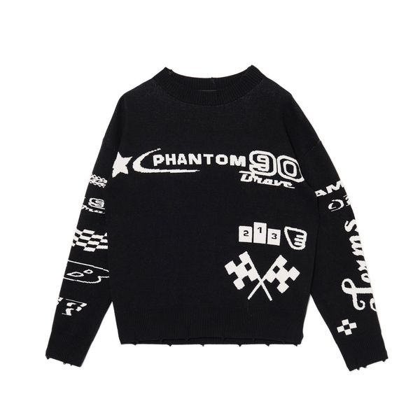 Cropp Cropp - Пуловер с принт - черeн