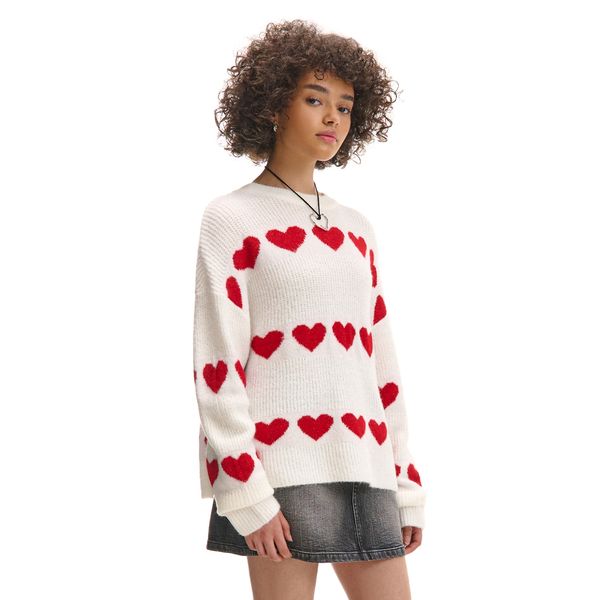 Cropp Cropp - Пуловер с принт - кремаво