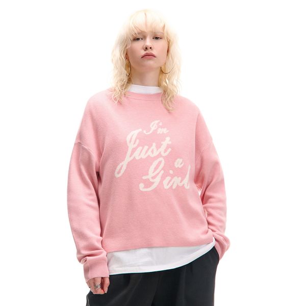 Cropp Cropp - Пуловер с принт - пастелнорозово