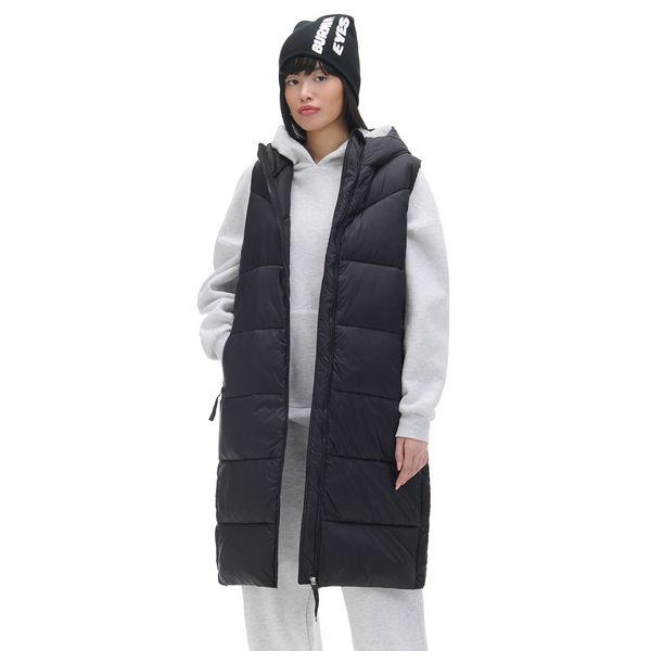Cropp Cropp - Quilted vest with a hood - черeн