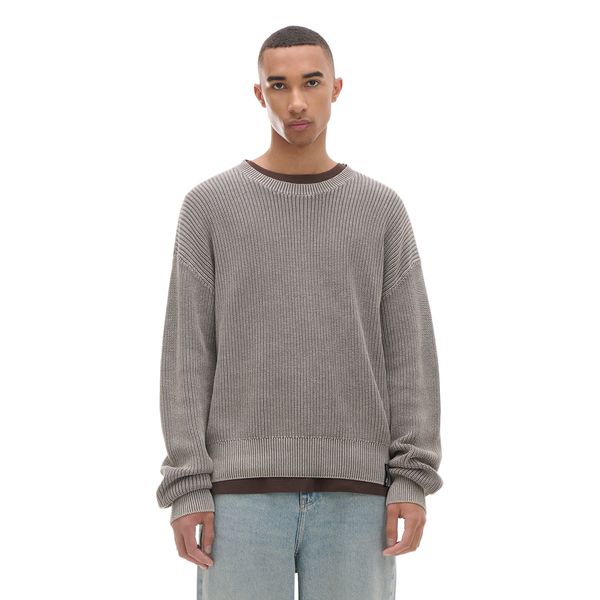 Cropp Cropp - Рипсен трикотажен пуловер - бежово