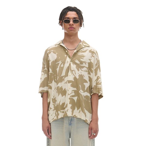 Cropp Cropp - Риза с къс ръкав - кремаво