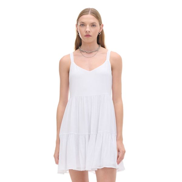 Cropp Cropp - Рокля с тънки презрамки - бял