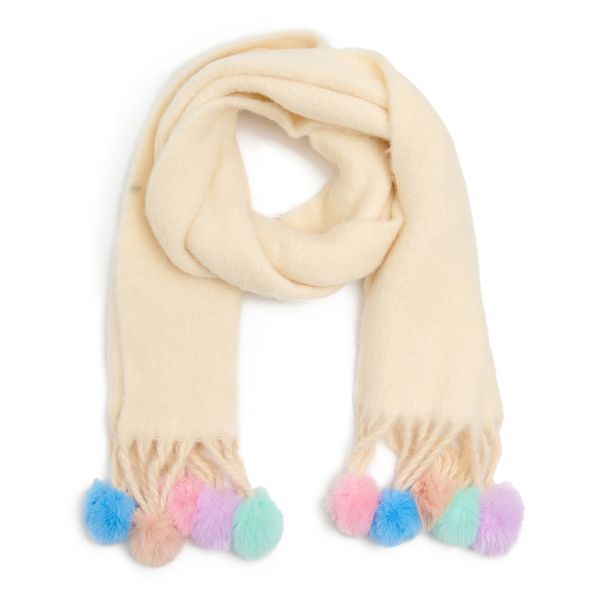 Cropp Cropp - Шал с ресни - телесен цвят