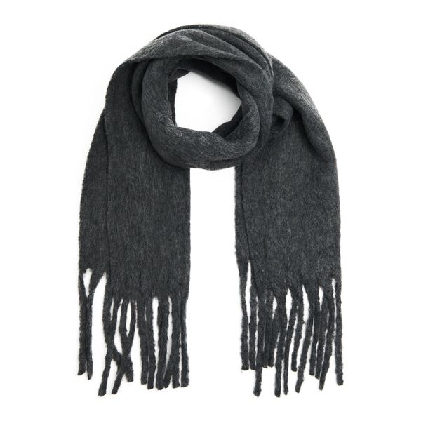 Cropp Cropp - Шал с ресни - тъмносиво