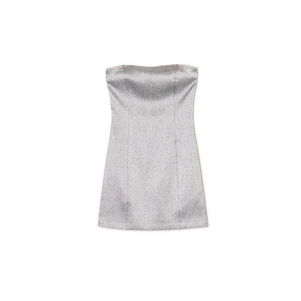 Cropp Cropp - Shiny mini dress - бежово