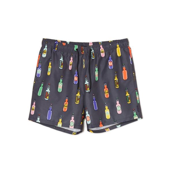 Cropp Cropp - Шорти за плуване с щампа - черeн