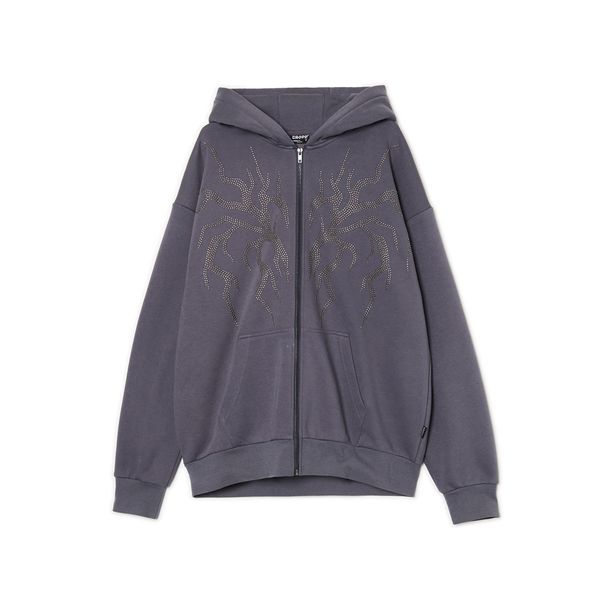 Cropp Cropp - Суитшър с цип - пепелнозелено